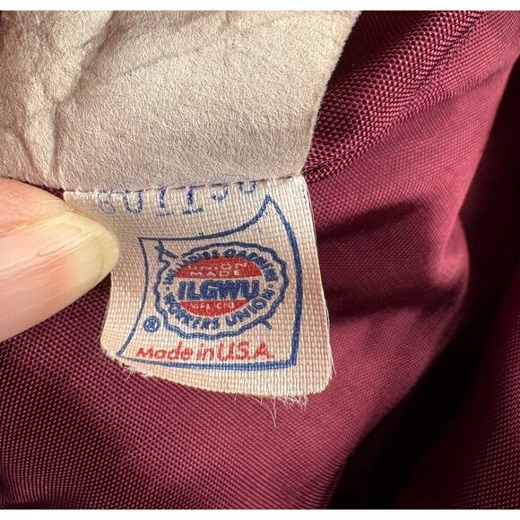 VTG Elegant Fashions Coat Womens Burgundy 15/16 Long Wool Blend Union Made USA - Picture 6 of 16